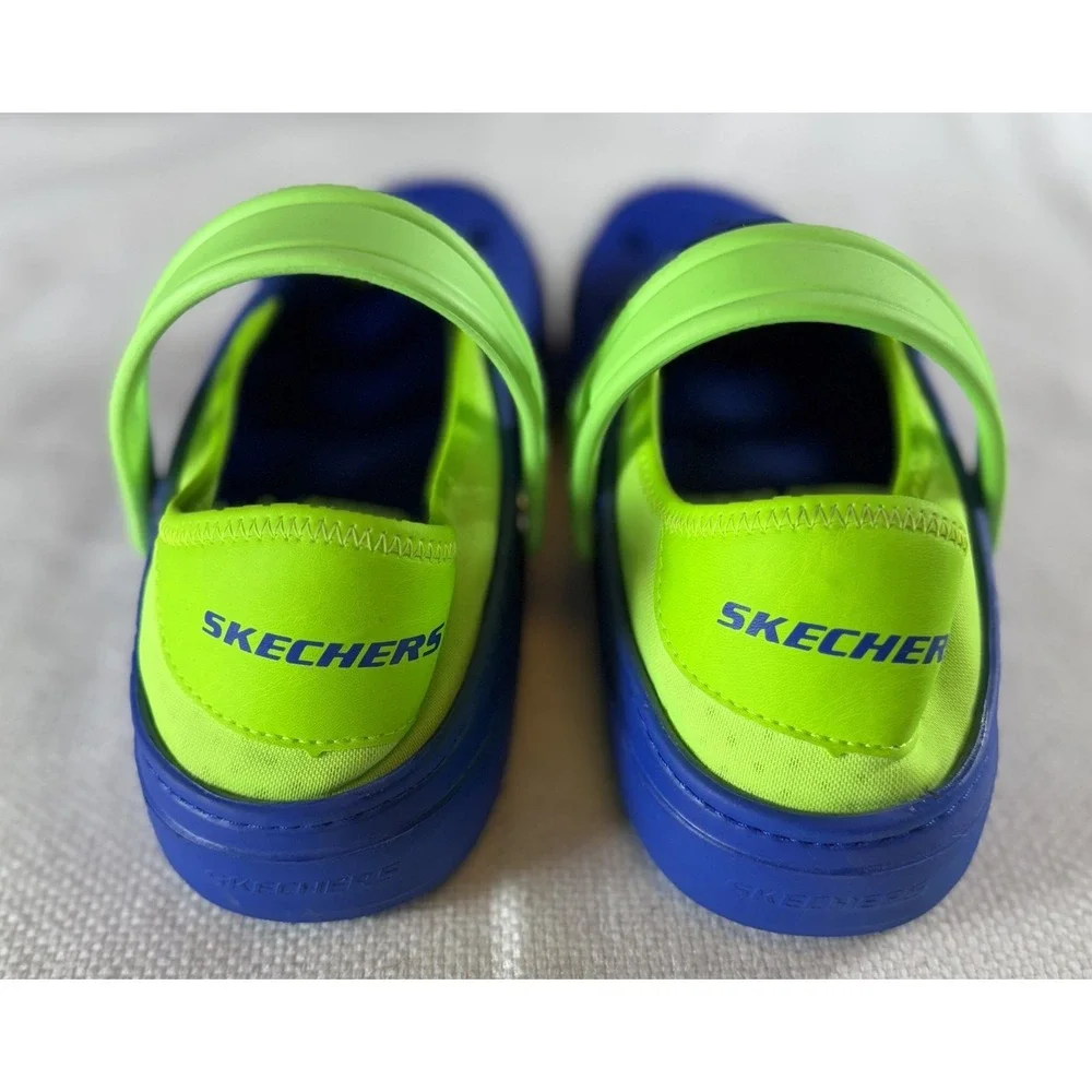 Skechers Shoes Kids Size 8 Blue Green Clogs Slip On Lightweight Water‎ Sandals